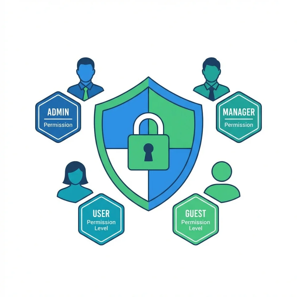 SIMOBE Keamanan & RBAC - Sistem keamanan berlapis dengan Role-Based Access Control untuk mengatur hak akses pengguna.